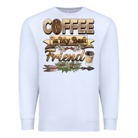 White coffee is my best friend Premium Sweatshirt - BarkalooDesign