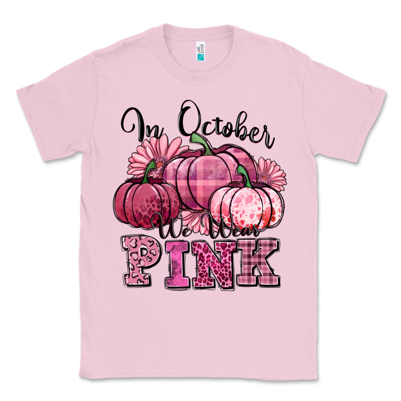 In October We Wear Pink Pumpkin Classic Tee by texasbilliewilder | Teevron