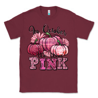 Burgundy in october we wear pink pumpkin Classic Tee - texasbilliewilder