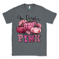 Charcoal Heather in october we wear pink pumpkin Classic Tee - texasbilliewilder