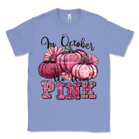 Colony Blue in october we wear pink pumpkin Classic Tee - texasbilliewilder