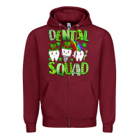 Burgundy st. patricks day dental squad Zipper Hoodie - Artiststas