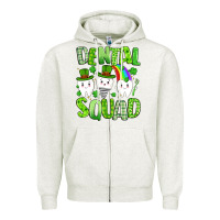 Oatmeal Heather st. patricks day dental squad Zipper Hoodie - Artiststas