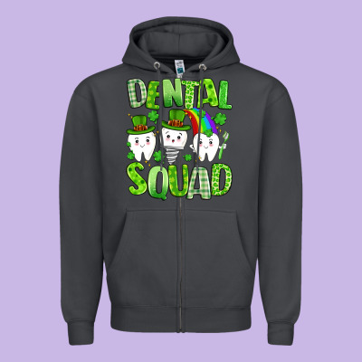 St. Patricks Day Dental Squad Zipper Hoodie Designed By Artiststas