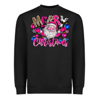 Black merry Christmas santa Heavyweight Sweatshirt - CowhideDigitalArt