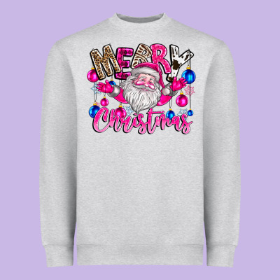 Merry Christmas Santa Heavyweight Sweatshirt Designed By Cowhidedigitalart