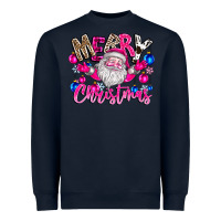 Navy merry Christmas santa Heavyweight Sweatshirt - CowhideDigitalArt