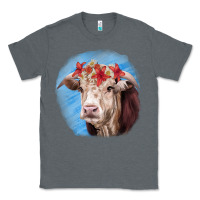 Charcoal Heather Hereford Bull Classic Tee - RanaPortraitStore