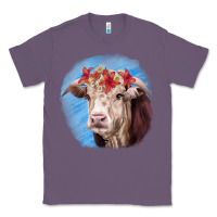 Lavender Hereford Bull Classic Tee - RanaPortraitStore