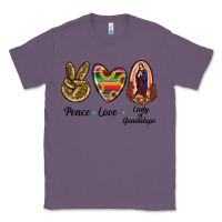 Lavender Peace Love Lady Of Guadalupe Classic Tee - RanaPortraitStore