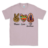 Lilac Peace Love Lady Of Guadalupe Classic Tee - RanaPortraitStore