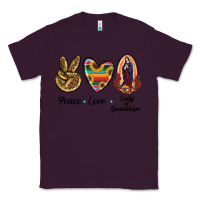 Plum Peace Love Lady Of Guadalupe Classic Tee - RanaPortraitStore