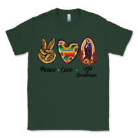 Sports Green Peace Love Lady Of Guadalupe Classic Tee - RanaPortraitStore