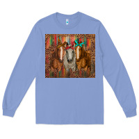 Colony Blue western horses with bandanas Long Sleeve Tee - RanaPortraitStore