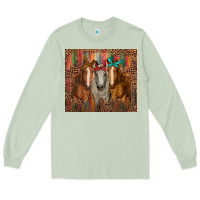 Matcha western horses with bandanas Long Sleeve Tee - RanaPortraitStore
