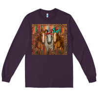 Plum western horses with bandanas Long Sleeve Tee - RanaPortraitStore