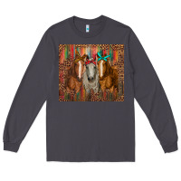 Smoke western horses with bandanas Long Sleeve Tee - RanaPortraitStore