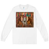 White western horses with bandanas Long Sleeve Tee - RanaPortraitStore