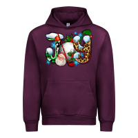 Mauve Wine joy with golf and santas Urban Hoodie - AdoDesignShop