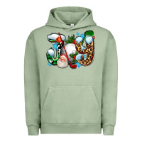 Pigment Oil Green joy with golf and santas Urban Hoodie - AdoDesignShop