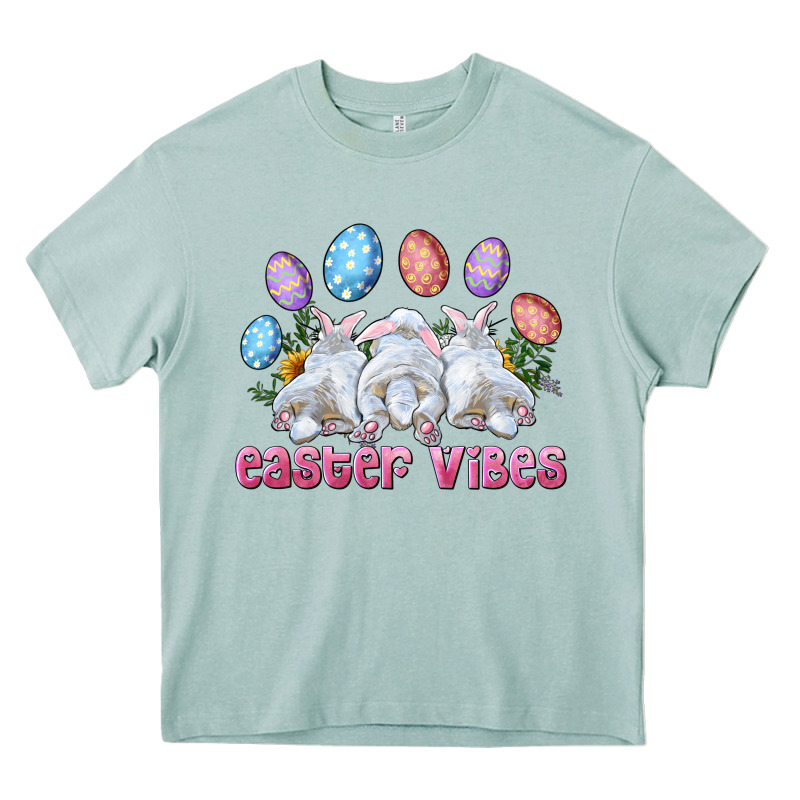 Easter Vibes With Bunny And Eggs Heavy Core Tee by RanaPortraitStore | Teevron