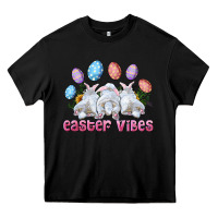 Black Easter Vibes with Bunny and Eggs Heavy Core Tee - RanaPortraitStore