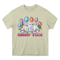 Mossy Easter Vibes with Bunny and Eggs Heavy Core Tee - RanaPortraitStore