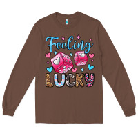 Chestnut feeling lucky valentine's day olivia Long Sleeve Tee - OliviaCreatesArt