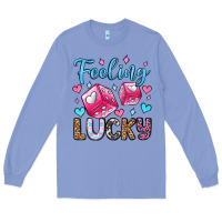 Colony Blue feeling lucky valentine's day olivia Long Sleeve Tee - OliviaCreatesArt