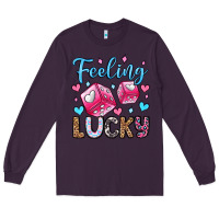 Plum feeling lucky valentine's day olivia Long Sleeve Tee - OliviaCreatesArt