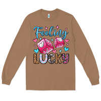 Toasted Coconut feeling lucky valentine's day olivia Long Sleeve Tee - OliviaCreatesArt