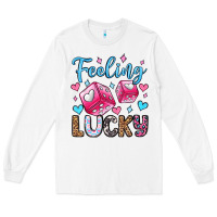 White feeling lucky valentine's day olivia Long Sleeve Tee - OliviaCreatesArt