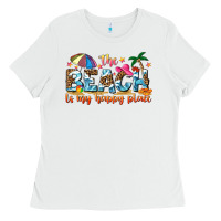 The Beach Is My Happy Place Ladies Tee | Teevron
