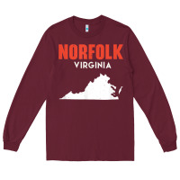 Norfolk Virginia Usa State America Travel Virginian Long Sleeve Tee | Teevron