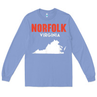 Colony Blue norfolk virginia usa state america travel virginian Long Sleeve Tee - trangStudio