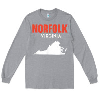Heather Grey norfolk virginia usa state america travel virginian Long Sleeve Tee - trangStudio