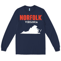 Navy norfolk virginia usa state america travel virginian Long Sleeve Tee - trangStudio
