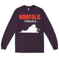 Plum norfolk virginia usa state america travel virginian Long Sleeve Tee - trangStudio