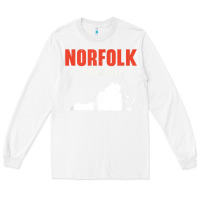 White norfolk virginia usa state america travel virginian Long Sleeve Tee - trangStudio