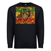 Black juneteenth black women  tumbler Premium Sweatshirt - BarkalooDesign