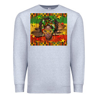 Heather Grey juneteenth black women  tumbler Premium Sweatshirt - BarkalooDesign