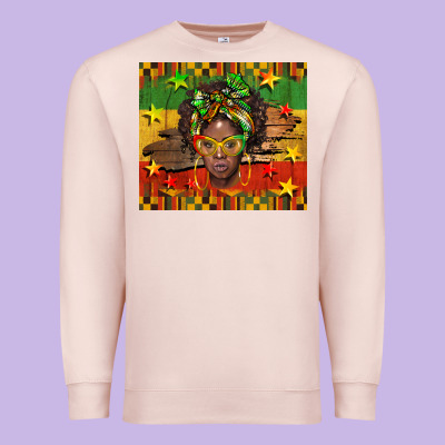 Juneteenth Black Women  Tumbler Premium Sweatshirt Designed By Barkaloodesign