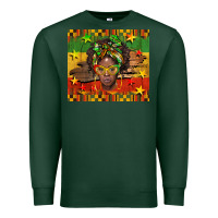 Sports Green juneteenth black women  tumbler Premium Sweatshirt - BarkalooDesign