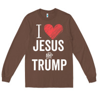 Chestnut I Love Jesus And Trump Republican Conservative Gift Long Sleeve Tee - trangStudio