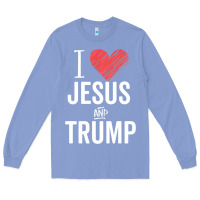 Colony Blue I Love Jesus And Trump Republican Conservative Gift Long Sleeve Tee - trangStudio