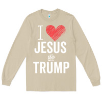 Mushroom I Love Jesus And Trump Republican Conservative Gift Long Sleeve Tee - trangStudio