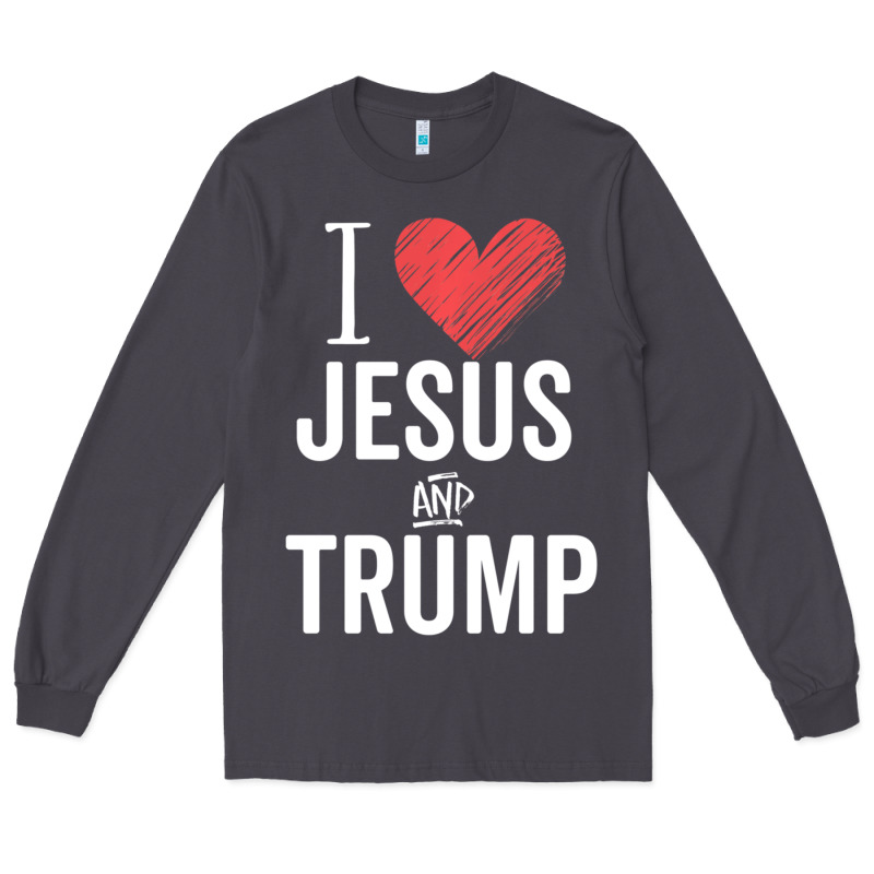 I Love Jesus And Trump Republican Conservative Gift Long Sleeve Tee by trangStudio | Teevron
