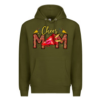 Army Green cheer mom Premium Hoodie - CowhideDigitalArt