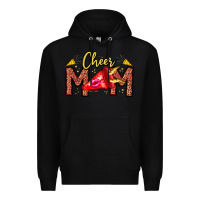 Black cheer mom Premium Hoodie - CowhideDigitalArt