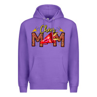 Purple cheer mom Premium Hoodie - CowhideDigitalArt